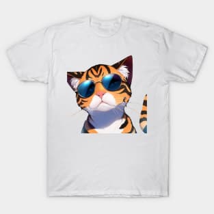 Meme Cat Serious With Sunglasses T-Shirt